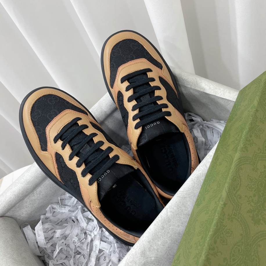 Gucci Lace-Up Black Brown Sneakers – GCC190