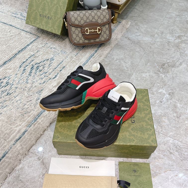 GUCCI RHYTON SNEAKER IN RED BLACK – GCC099