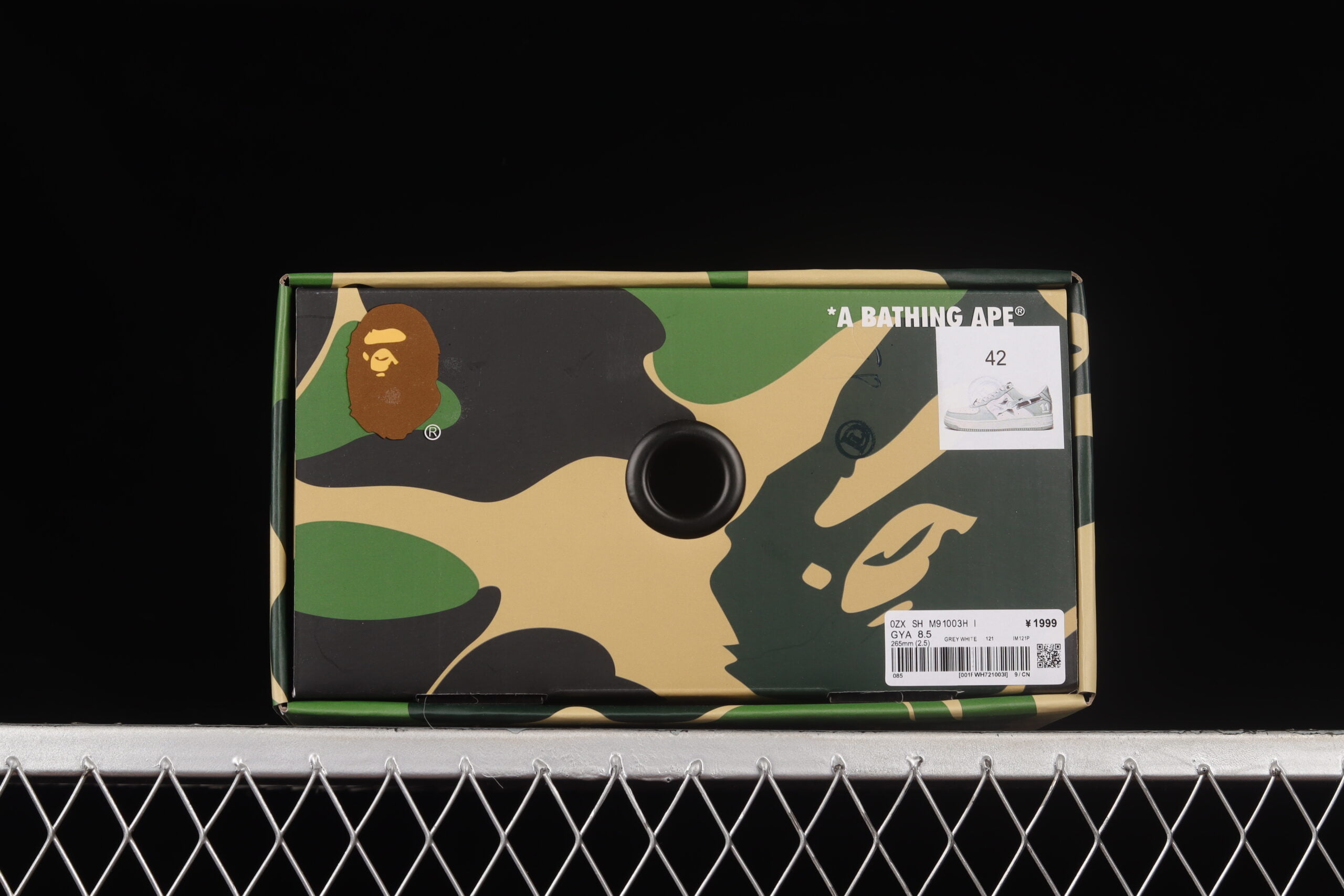 A Bathing Ape Bape SK8 STA Grey White