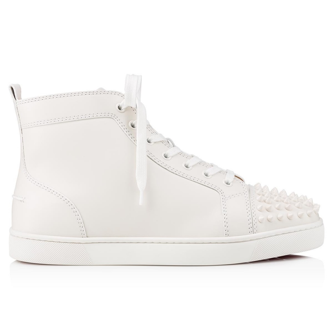 Christian Louboutin Lou Spikes Sneakers Calf leather White