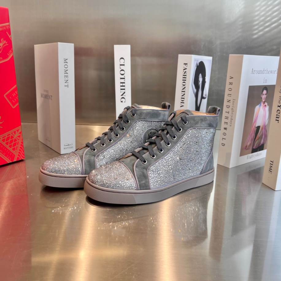 Christian Louboutin Grey Silver Sneaker – CLS054