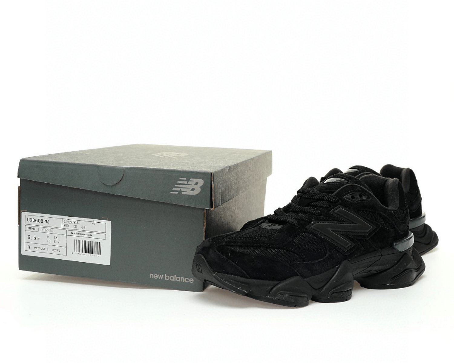 New Balance 9060 Triple Black Patent