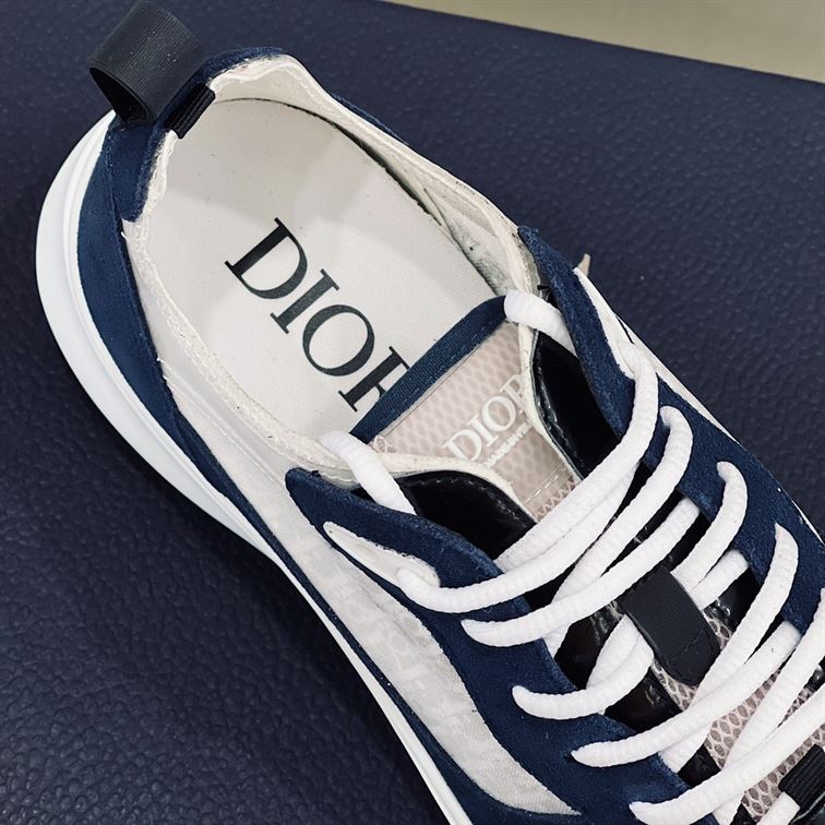 DIOR B25 RUNNER NAVY OBLIQUE SUEDE SNEAKER – DO063