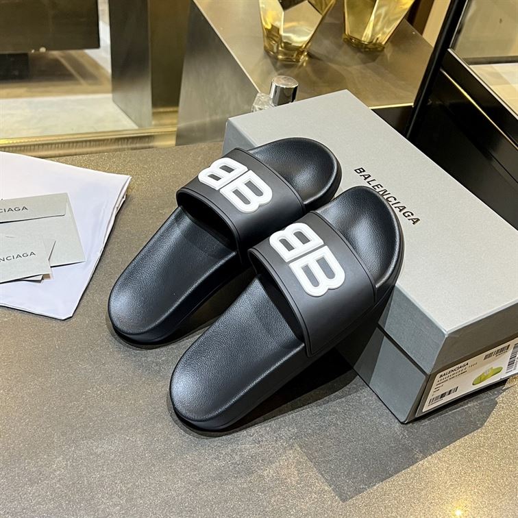 BALENCIAGA BB POOL SLIDE SANDALS – BBD014