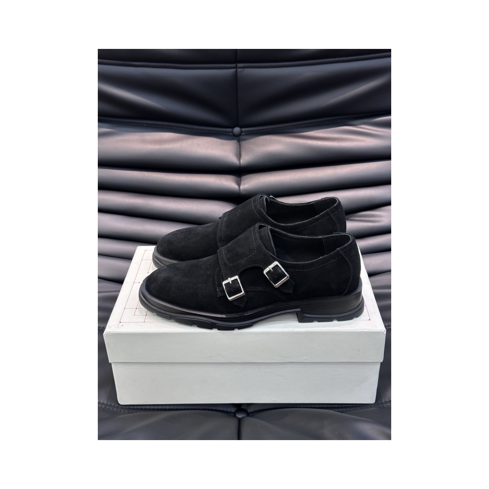 Alexander McQueen thick-soled platform men's leather shoes