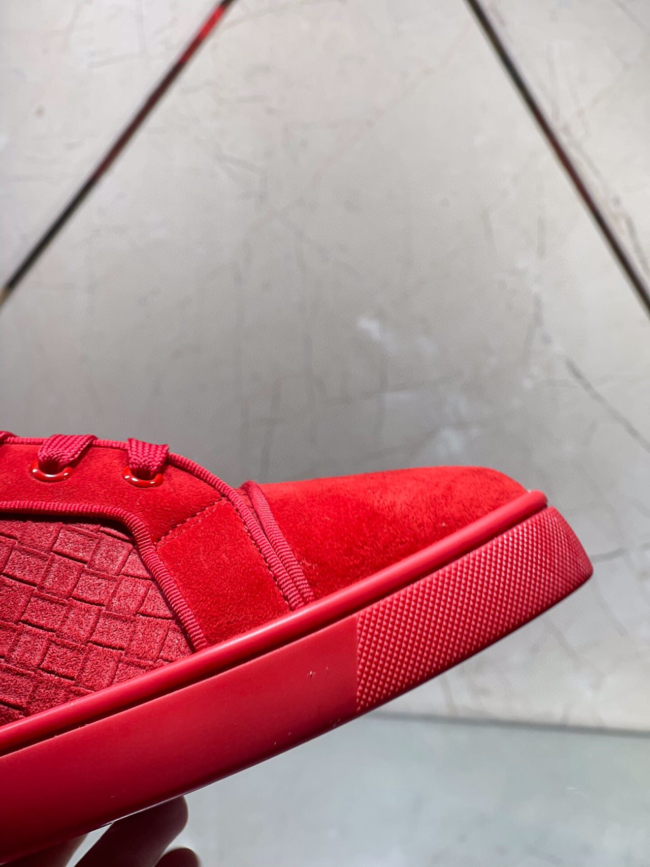 Christian Louboutin Sneakers Suede calf Red