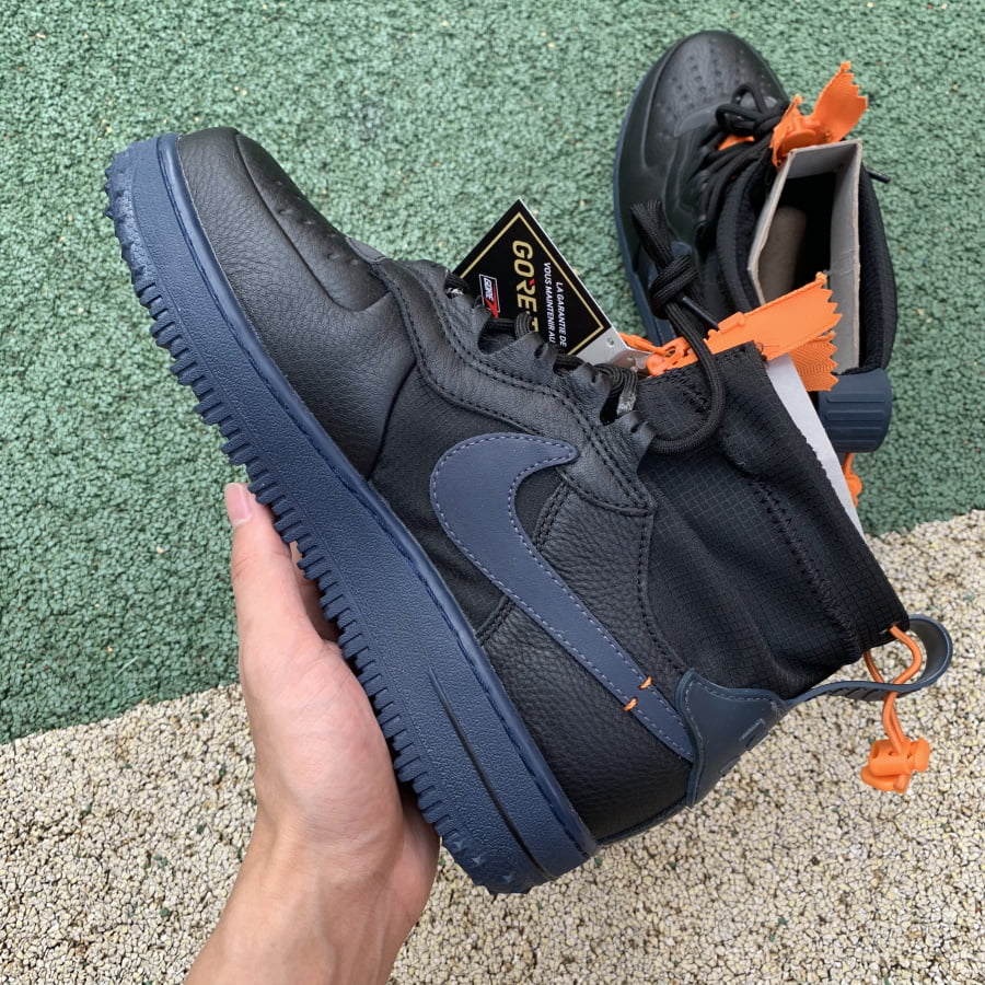 Nike Air Force 1 Winter Gore-tex Black Bright Ceramic Thunder Blue