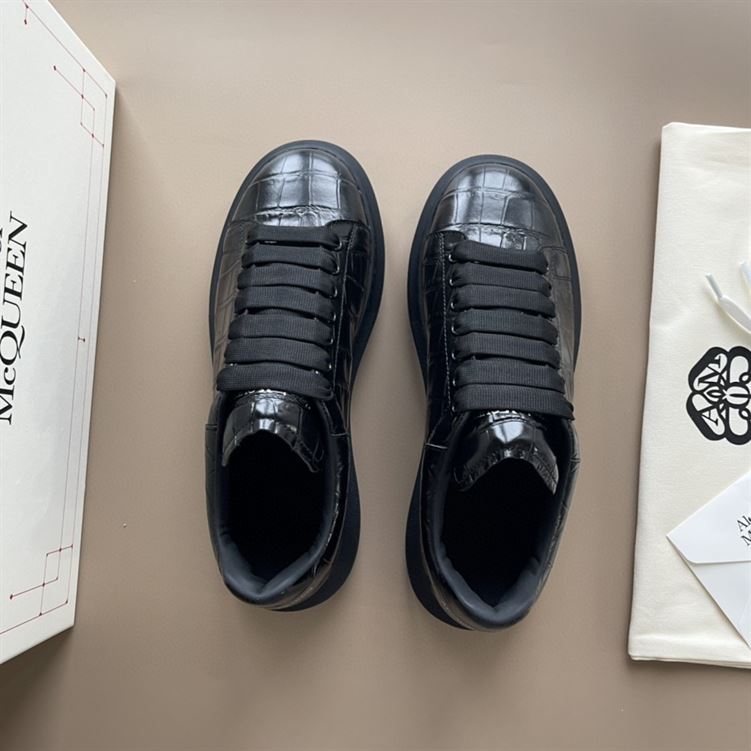 ALEXANDER MCQUEEN ALL-OVER STAMPED CROCODILE SNEAKERS – ALD019