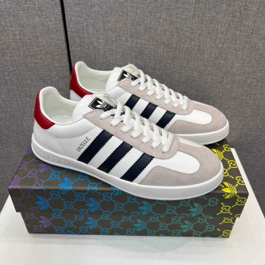 Gucci x Adidas Gazelle White Sneakers – GCC207