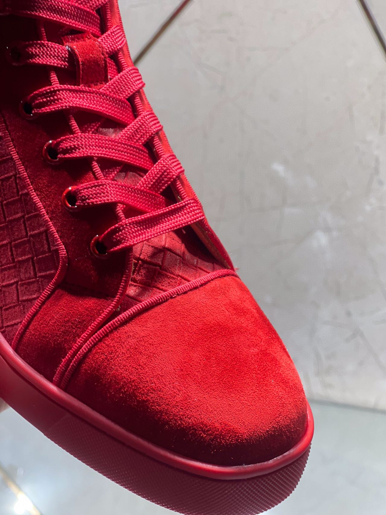 Christian Louboutin Sneakers Suede calf Red