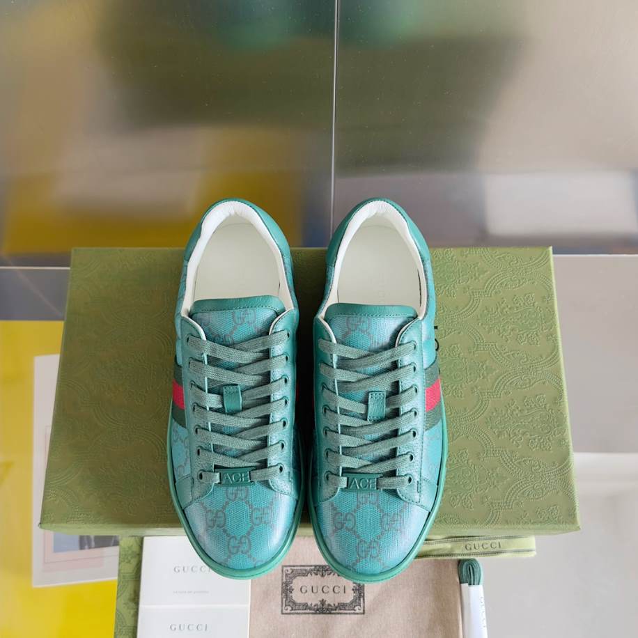 Gucci Ace Crystal Green Sneakers – GCC188