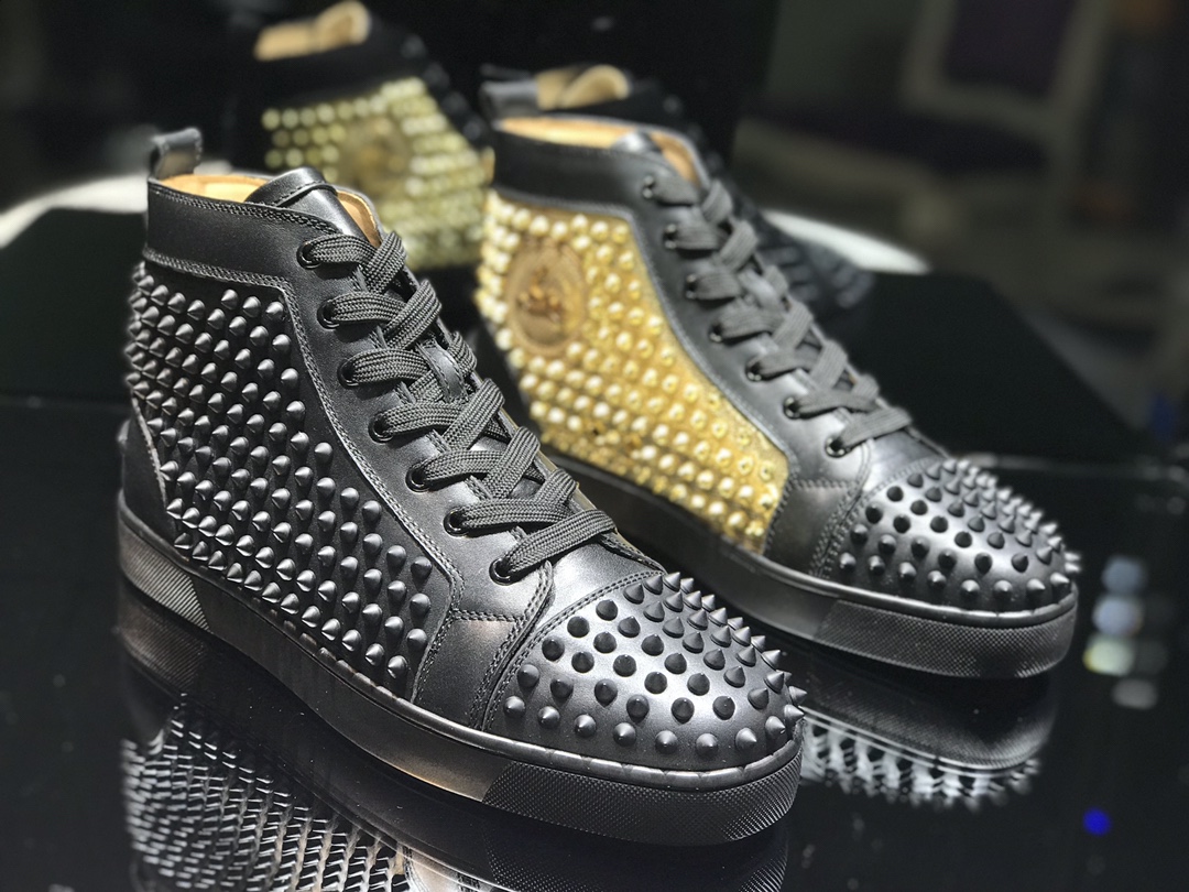 Christian Louboutin Spikes High Top Black