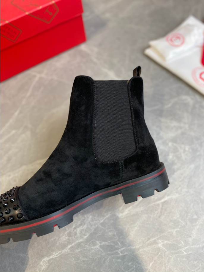 Christian Louboutin Black Ankle Boots Sneaker – CLS058