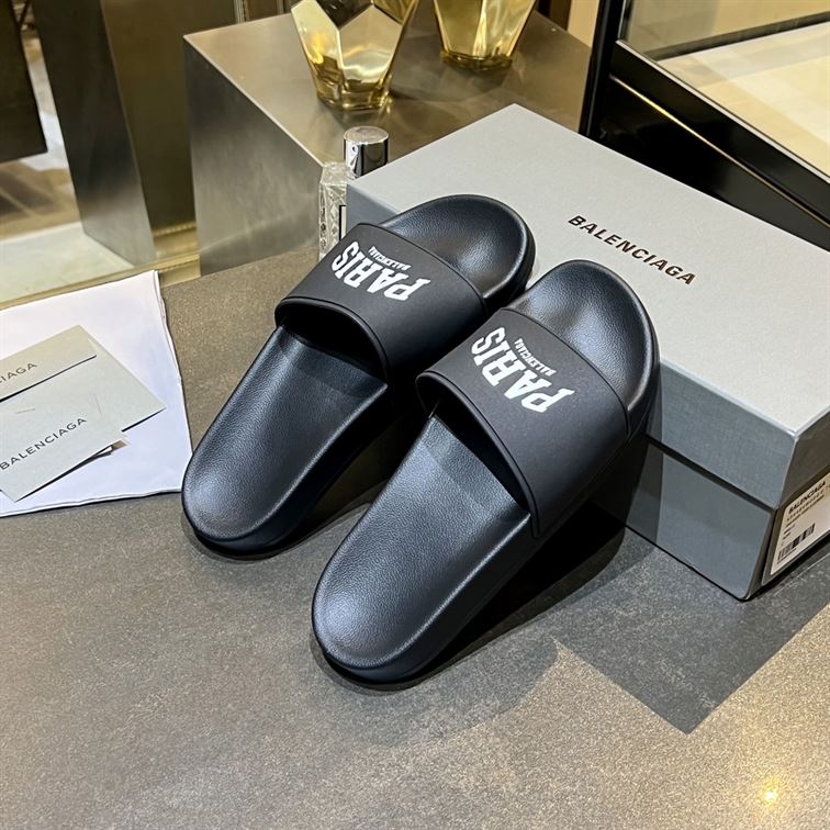 BALENCIAGA CITIES PARIS POOL SLIDE SANDAL – BBD005