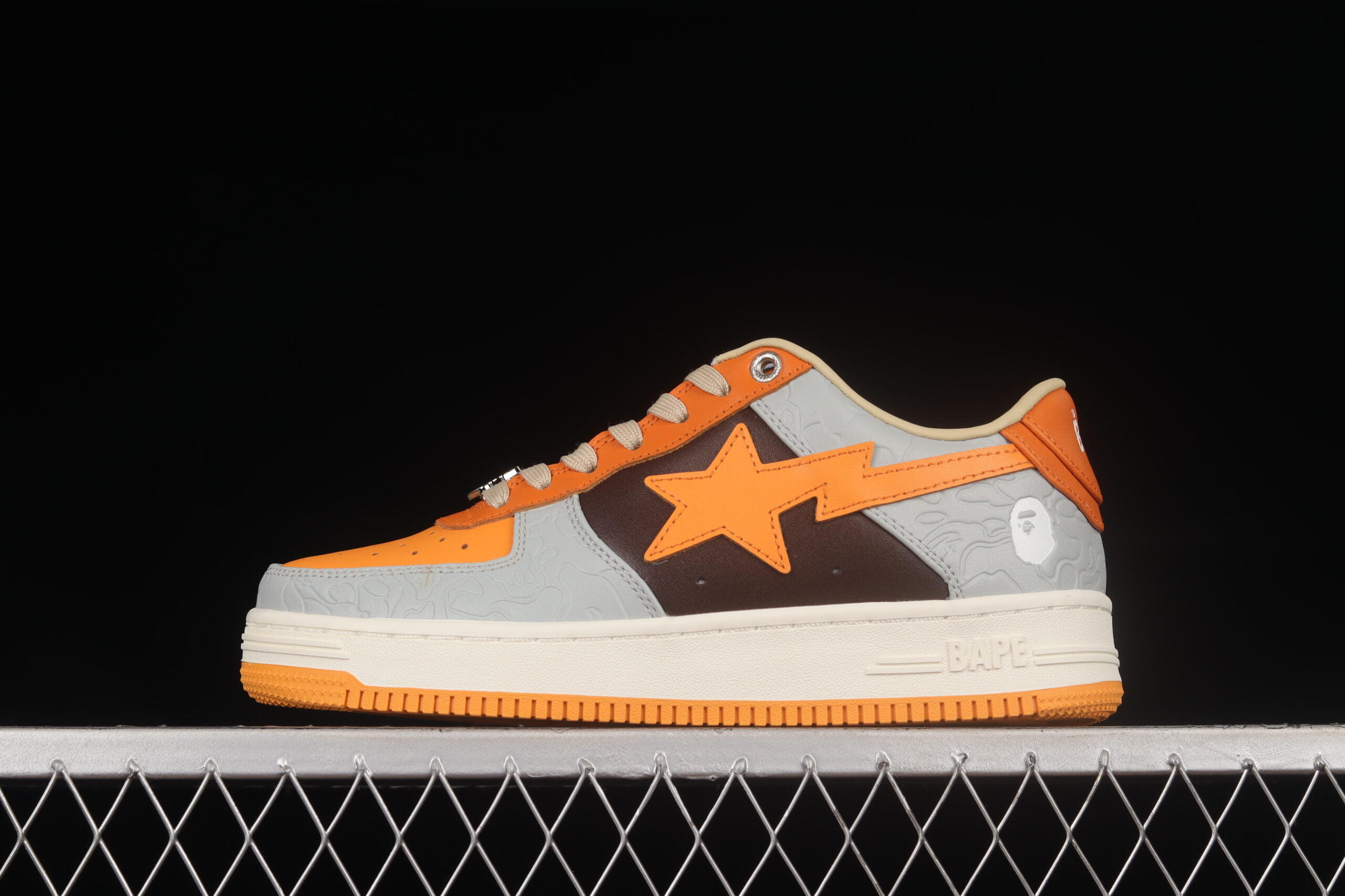 A Bathing Ape Bape STA “Tokyo” Low Grey Orange