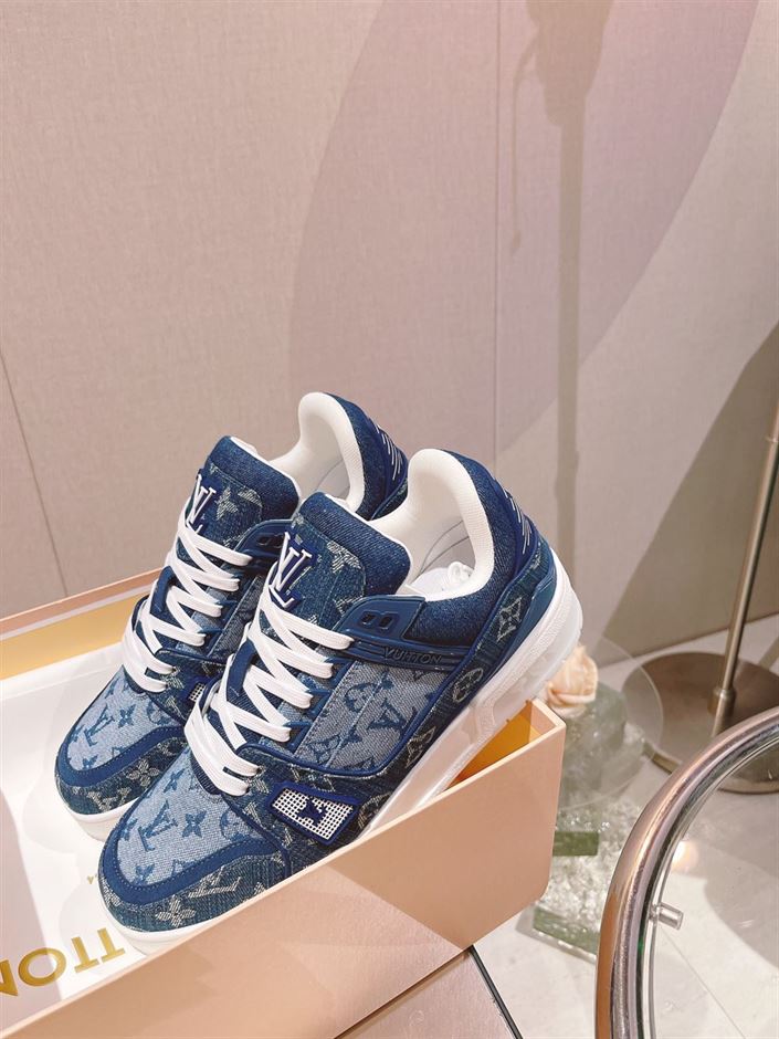 LOUIS VUITTON TRAINER SNEAKER DENIM MONOGRAM – LVS129