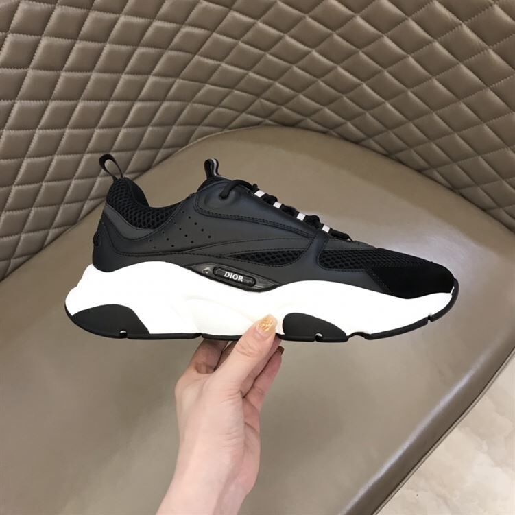 DIOR B22 SNEAKERS BLACK TECHNICAL MESH AND CALFSKIN – DO004