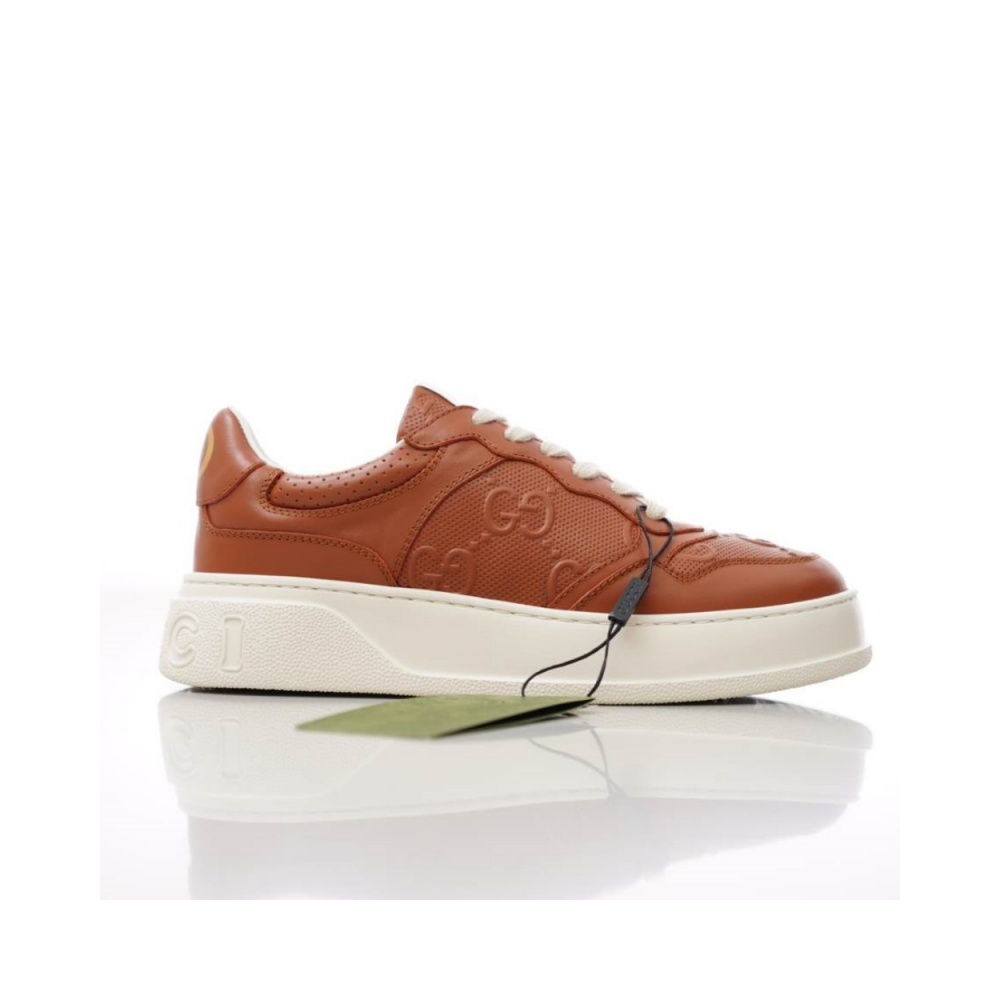Gucci Brown Jumbo GG Embossed Sneakers – GCC210