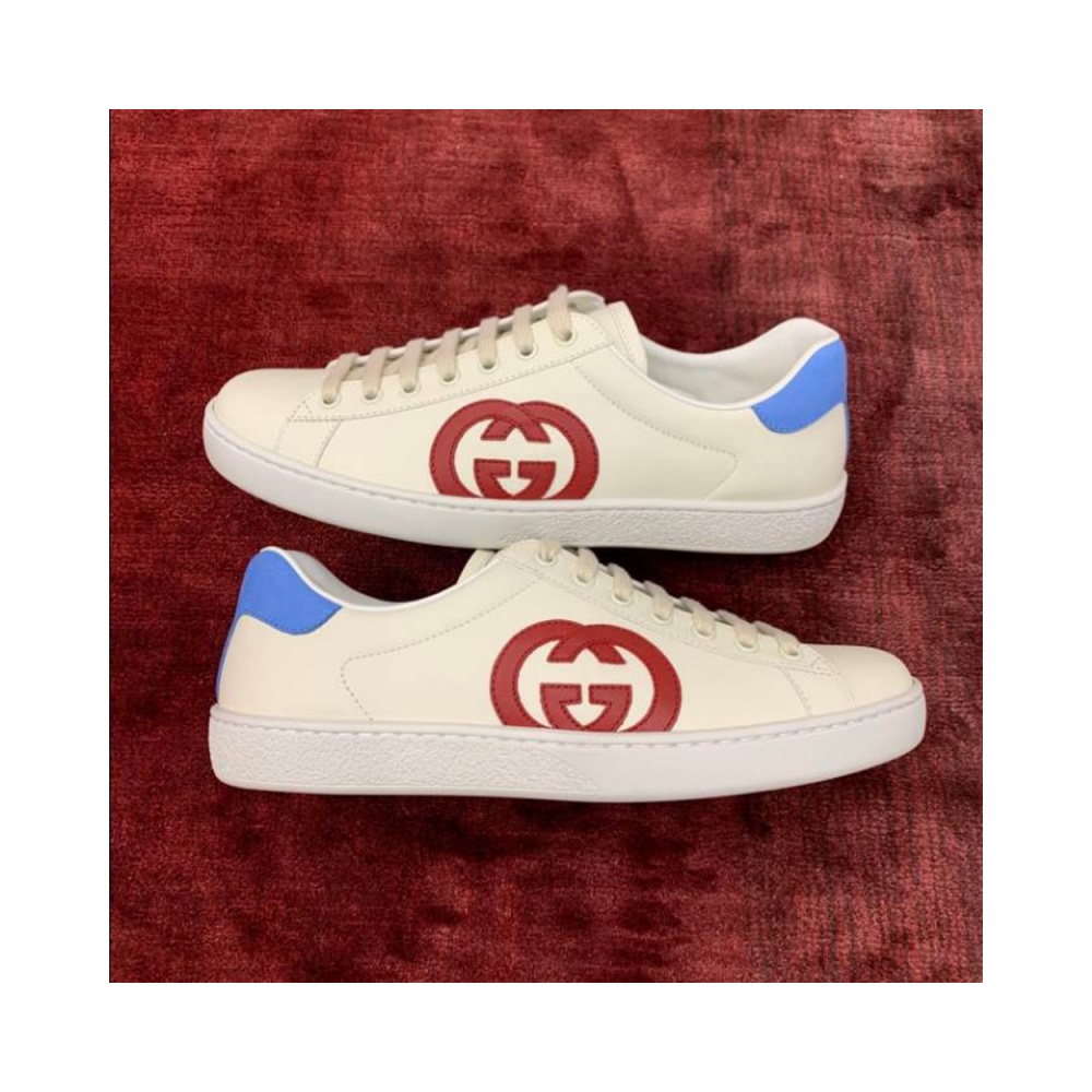 Gucci Ace Interlocking G White Red Blue Sneakers – GCC196