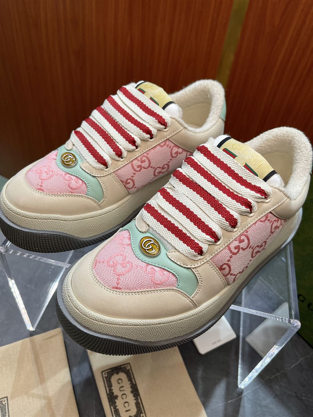 GUCCI SCREENER GG TRAINERS PINK – GCC142