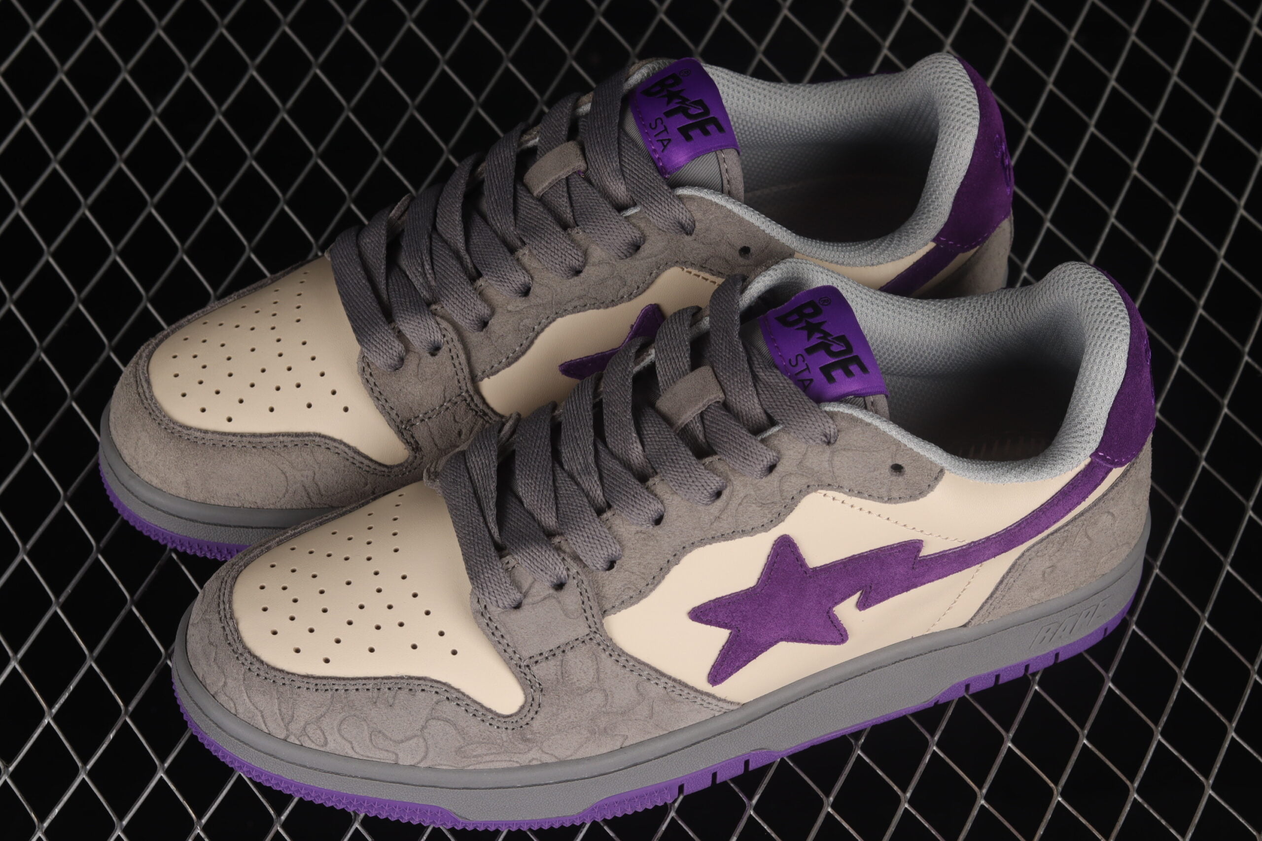 A Bathing Ape Bape STA Sk8 Gray Purple