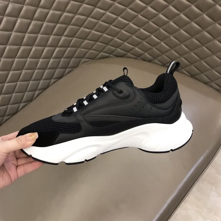 DIOR B22 SNEAKERS BLACK TECHNICAL MESH AND CALFSKIN – DO004