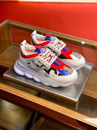 VERSACE WOMEN’S CHAIN REACTION SNEAKERS WITH NEOPRENE PRINTED – VSS022