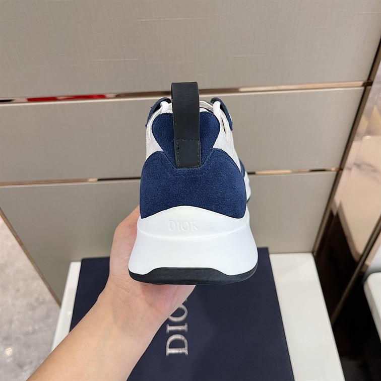 DIOR B25 RUNNER NAVY OBLIQUE SUEDE SNEAKER – DO063