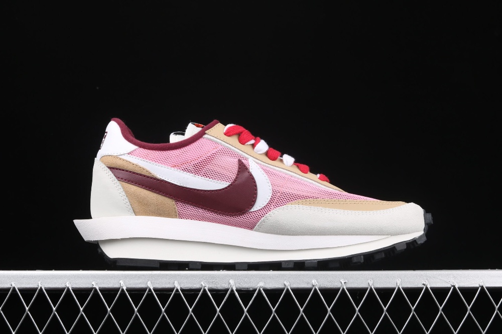 Sacai x Nk LVD Waffle Daybreak, Swoosh Pink Grey White