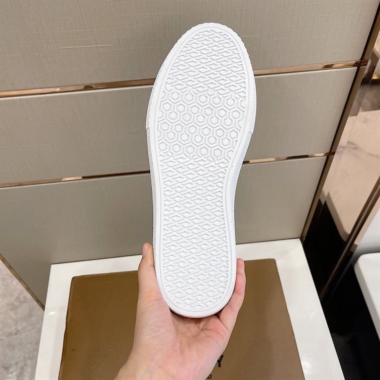 BURBERRY LOGO PRINT VINTAGE CHECK COTTON SNEAKERS IN ARCHIVE BEIGE – BBR023