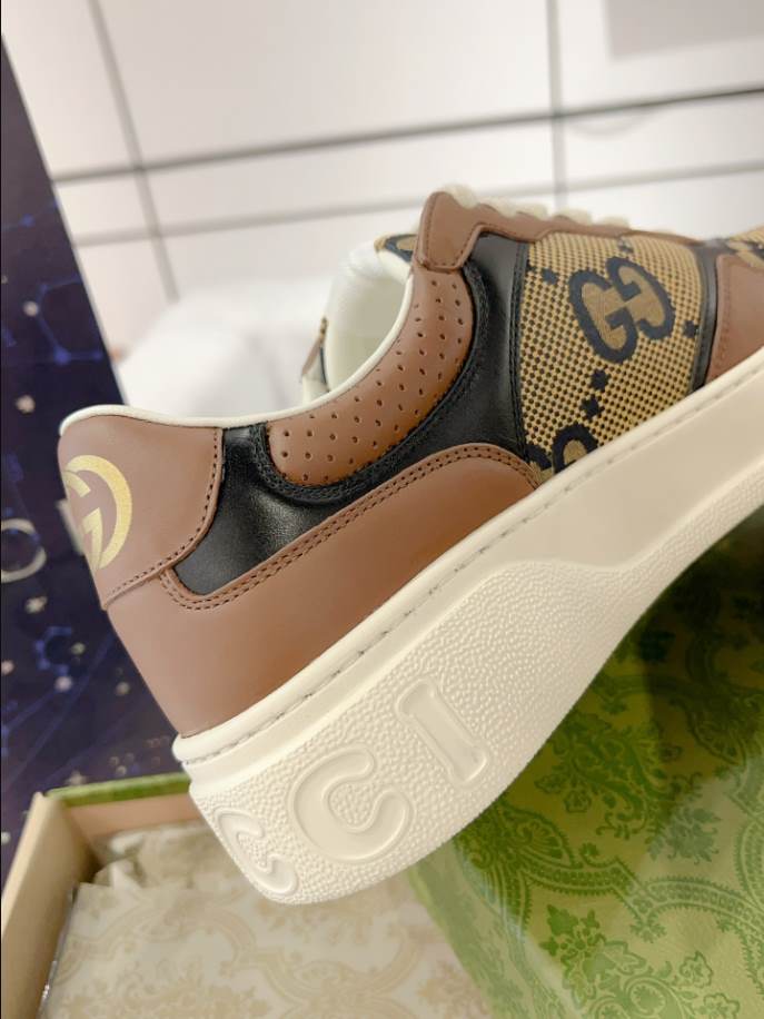 Gucci Brown Monogram GC Black Sneakers – GCC194