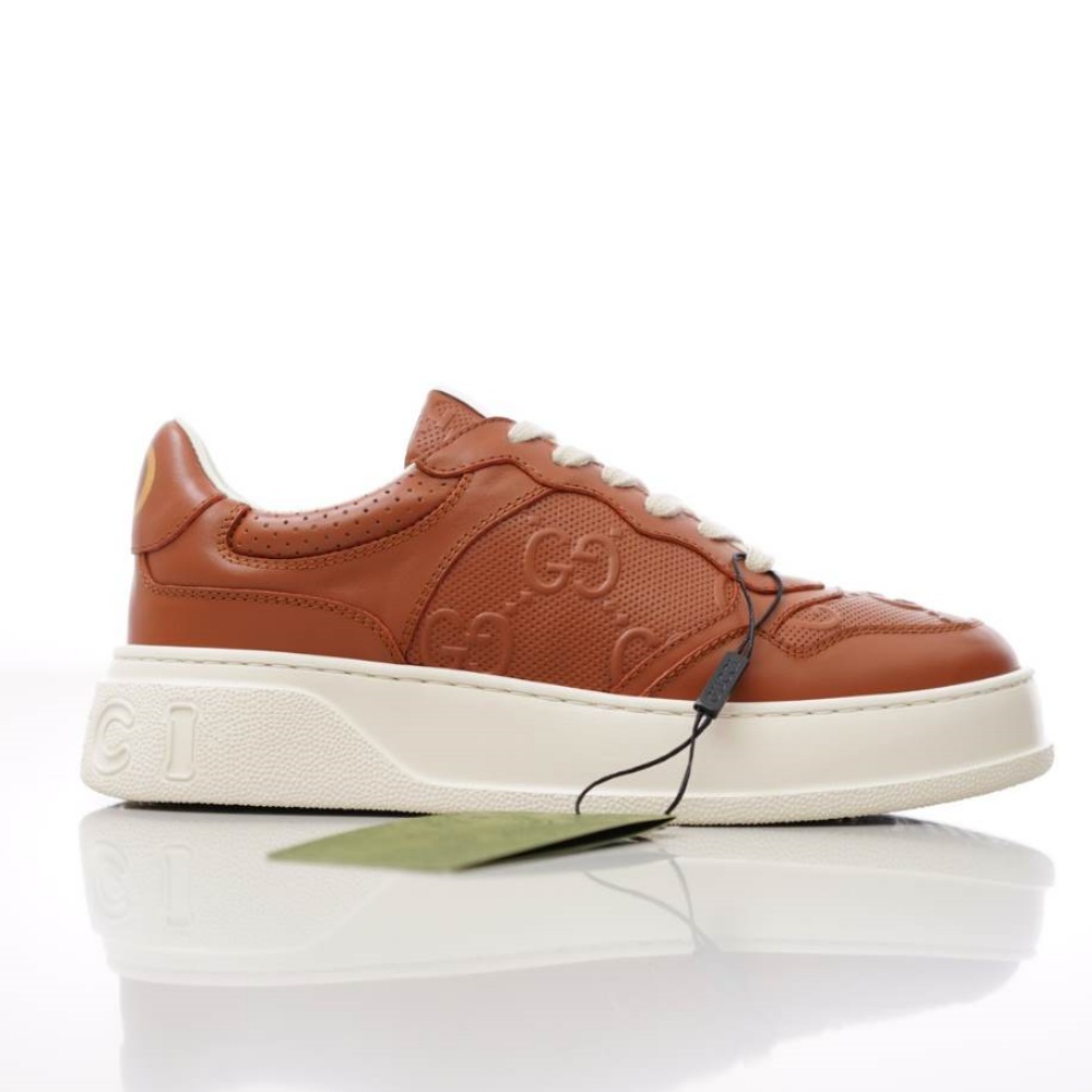 Gucci Brown Jumbo GG Embossed Sneakers – GCC210