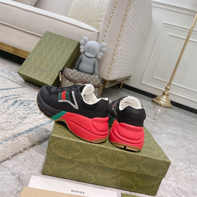 GUCCI RHYTON SNEAKER IN RED BLACK – GCC099