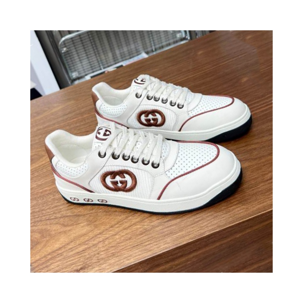 Gucci White Brown Logo Sneakers – GCC204