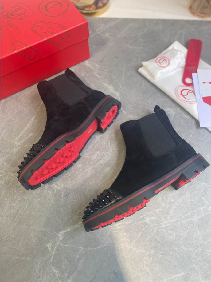 Christian Louboutin Black Ankle Boots Sneaker – CLS058
