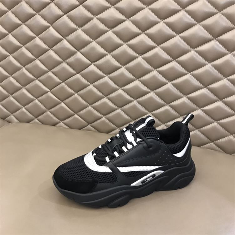 DIOR B22 SNEAKER BLACK TECHNICAL MESH AND SMOOTH CALFSKIN – DO045