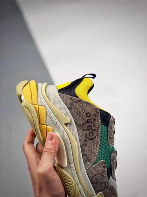 GUCCI X BALENCIAGA THE HACKER PROJECT TRIPLE S BEIGE GREEN YELLOW – GCC074