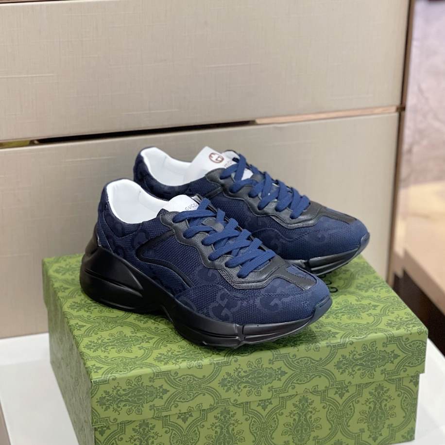 Gucci Rhyton Blue Canvas Sneakers – GCC212