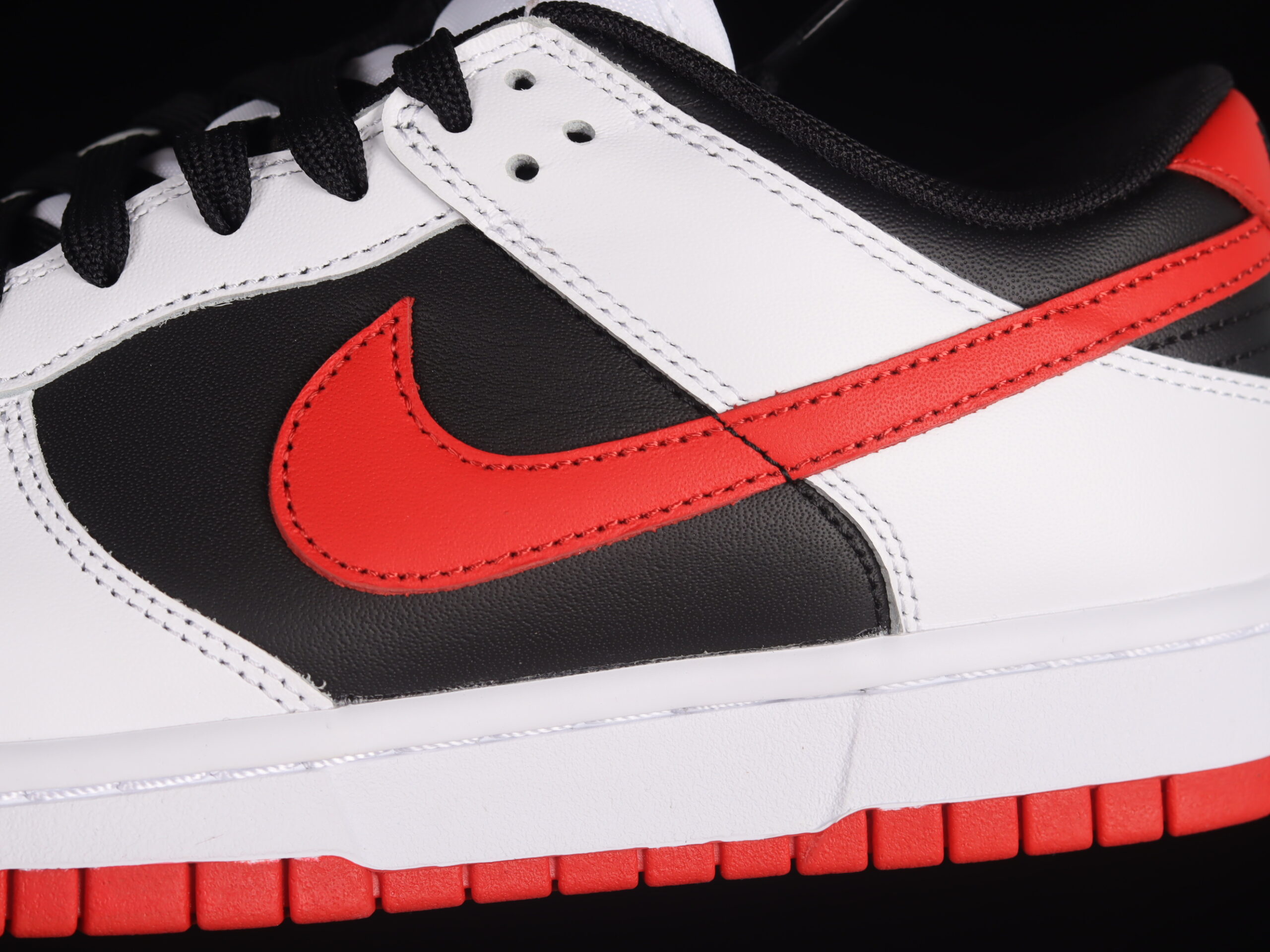 Nike Dunk Low Reverse Panda Red Swoosh