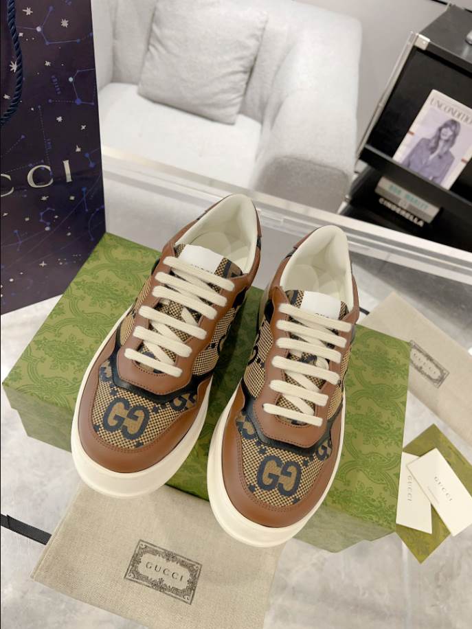 Gucci Brown Monogram GC Black Sneakers – GCC194