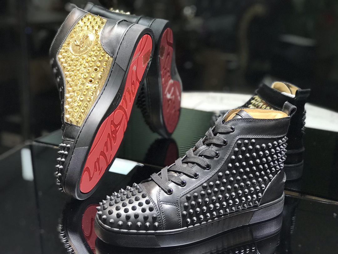 Christian Louboutin Spikes High Top Black