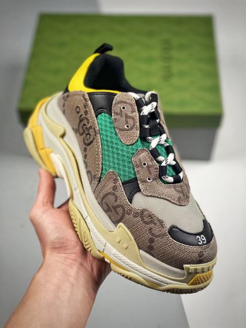 GUCCI X BALENCIAGA THE HACKER PROJECT TRIPLE S BEIGE GREEN YELLOW – GCC074