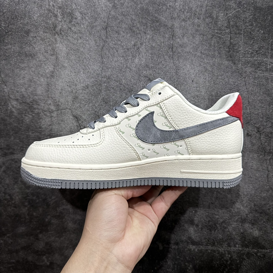 Nike Air Force 1 Low 07 x Stussy Beige Gray Red