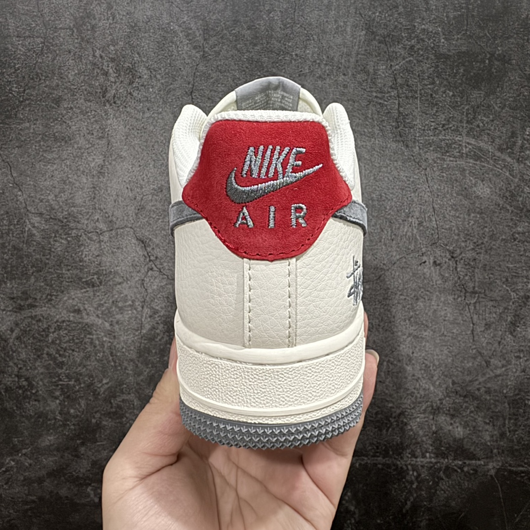 Nike Air Force 1 Low 07 x Stussy Beige Gray Red