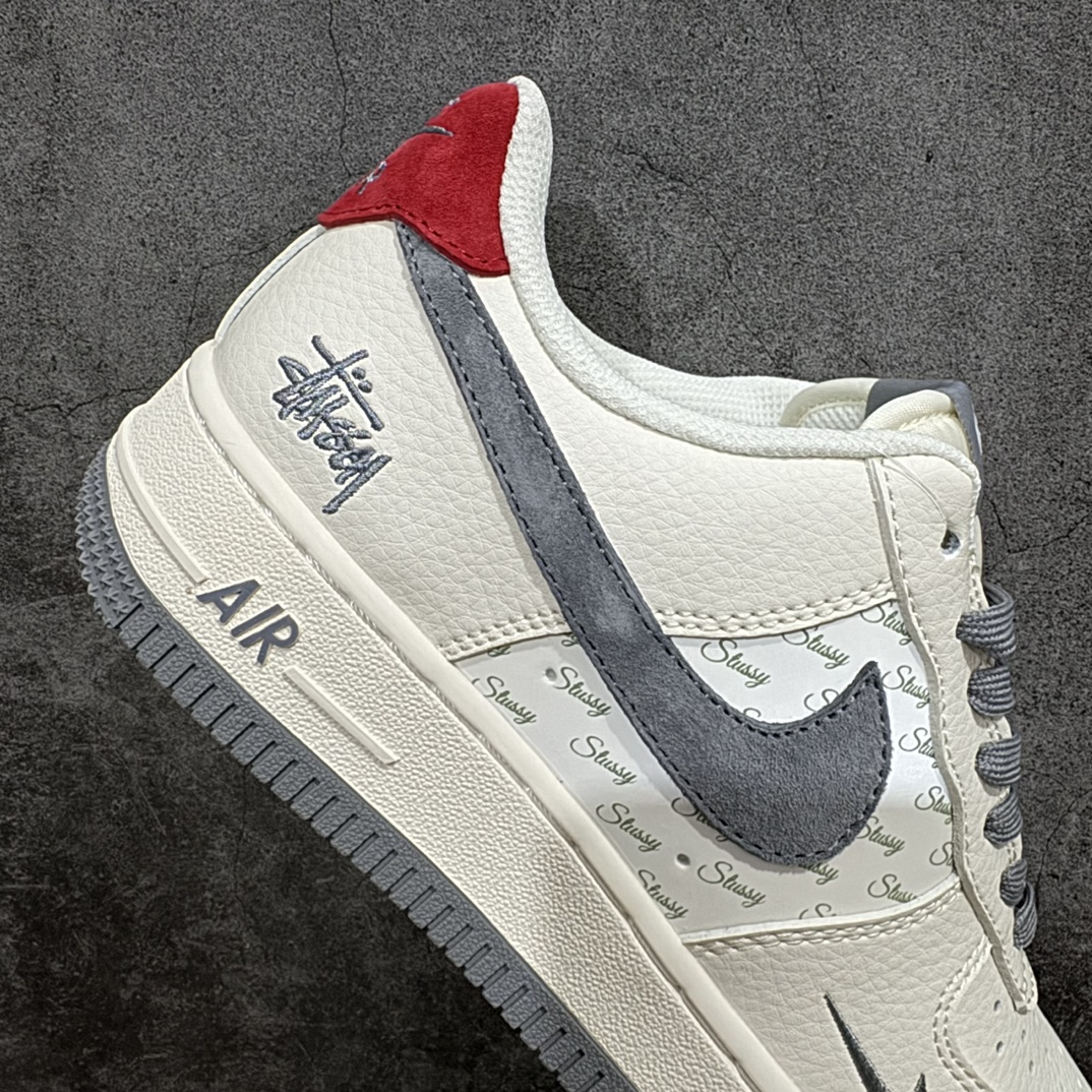 Nike Air Force 1 Low 07 x Stussy Beige Gray Red