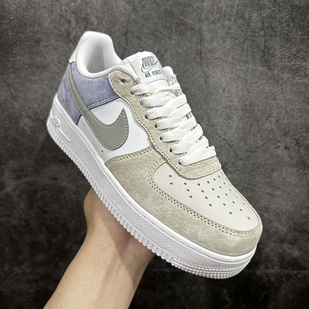 Nike Air Force 1 Low 07 suede stitching gray-blue