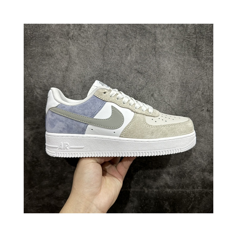 Nike Air Force 1 Low 07 suede stitching gray-blue