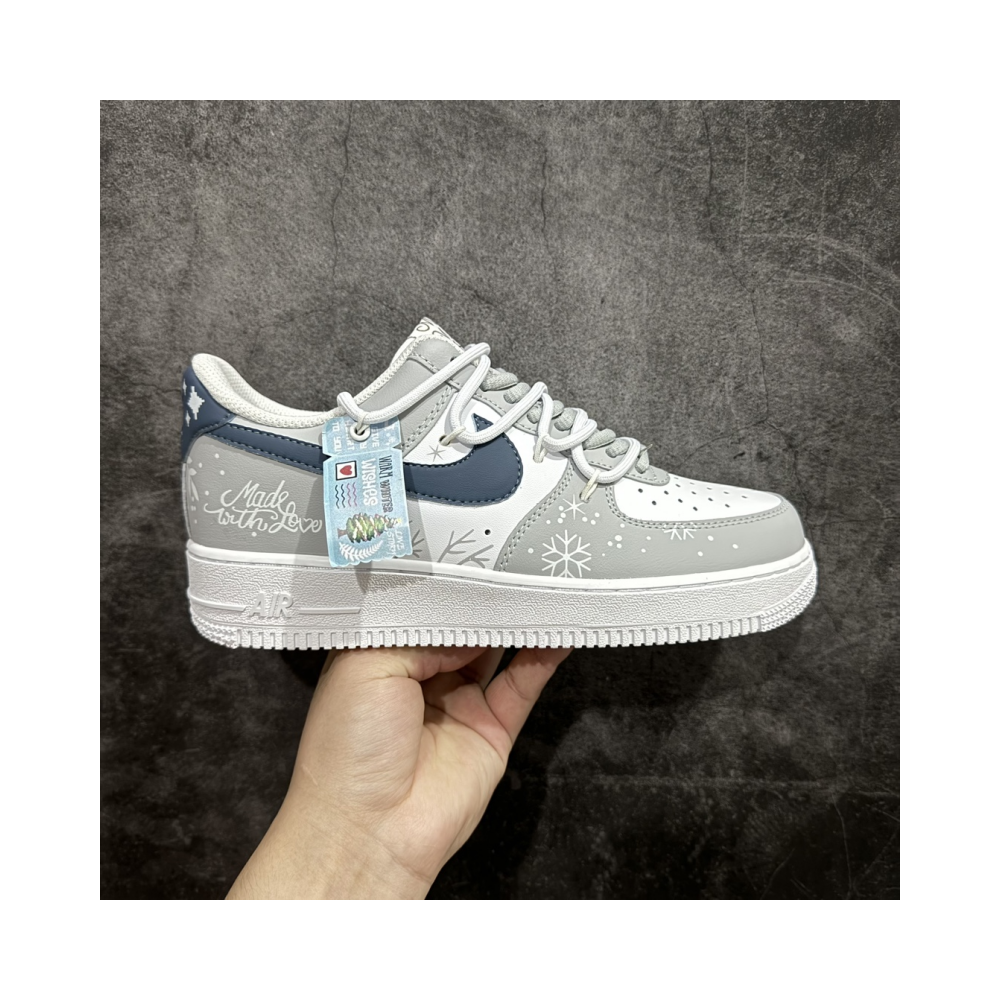Nike Air Force 1 Low 07 FZBB Frozen College Style Line Graffiti Blue