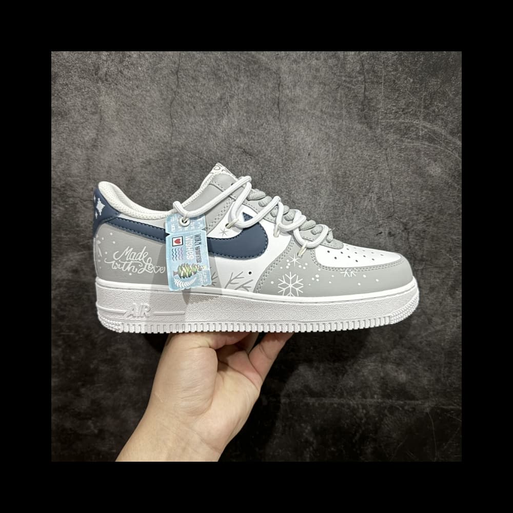 Nike Air Force 1 Low 07 FZBB Frozen College Style Line Graffiti Blue