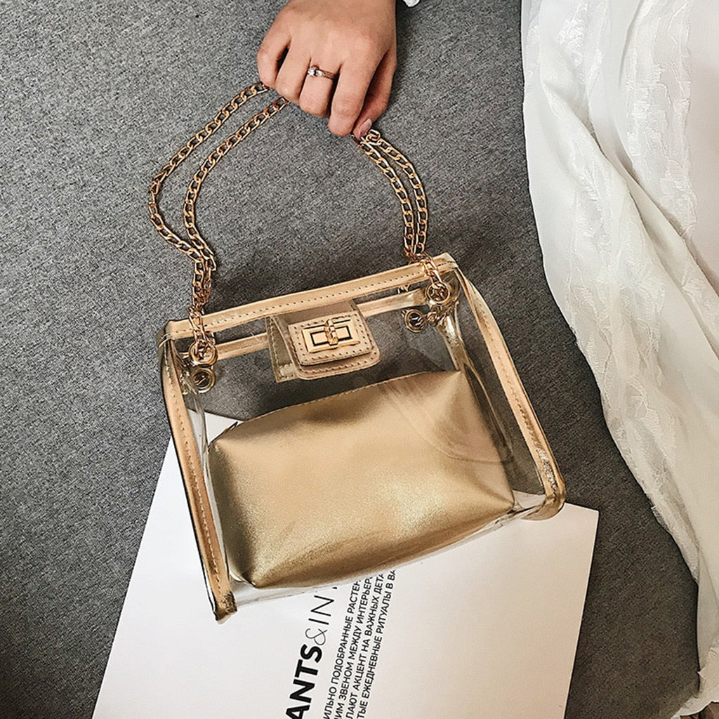 Crossbody Bags for Women Jelly Transparent Bag